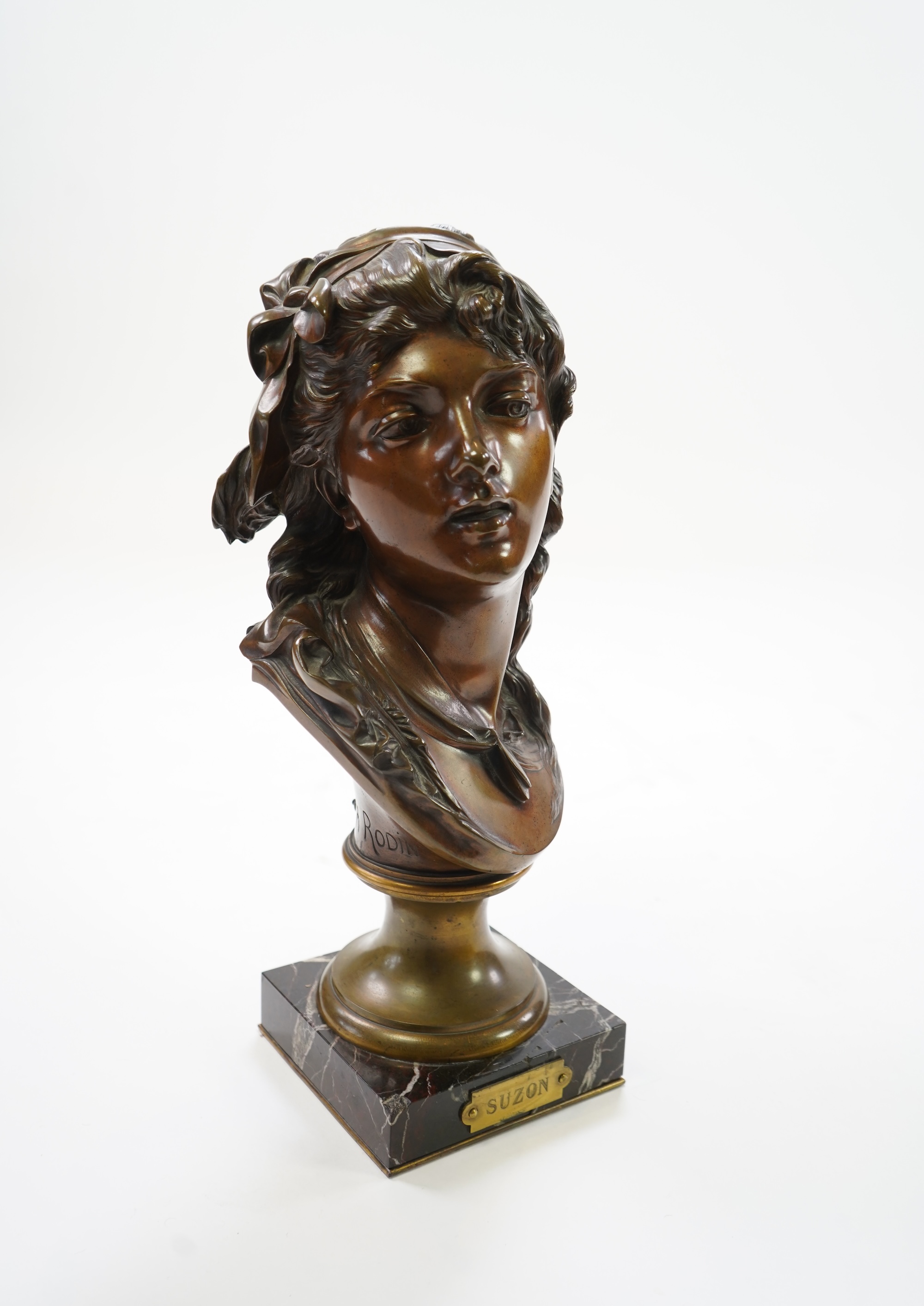 Auguste Rodin (1840-1917). A bronze bust of 'Suzon'